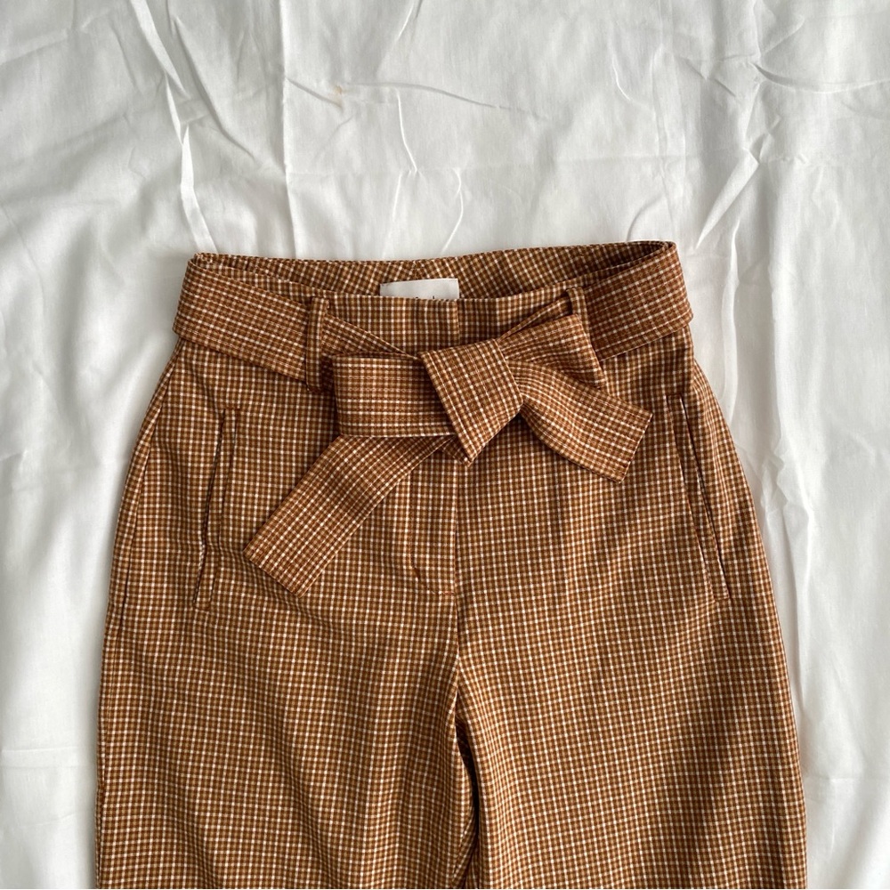 Brown Wilfred Gingham Pants
